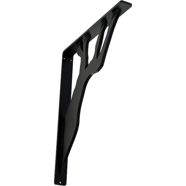 Ekena Millwork Damon Wrought Iron Bracket, (Single center brace), Powder Coated Black 1 1/2"W x 12"D x 15"H BKTM01X12X15SDA - main
